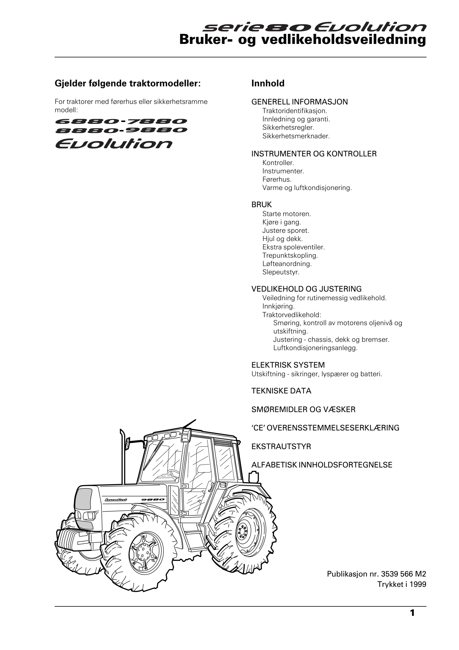 (4070) Serie 80 Evolution 6880-7880-8880-9880 โ Norsk โ omslag
