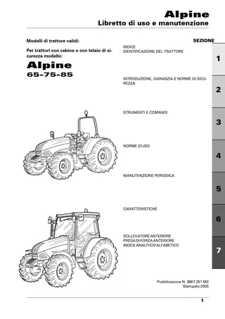 (RP21) Alpine - Yanmar Tier 1 - 65-75-85 — Italiano — copertina