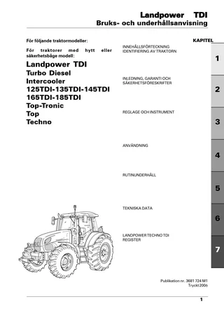 (RP74) Landpower TDI - Perkins Tier 3 - 125-135-145-165-185 — Svenska — omslag
