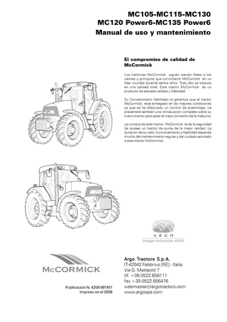 (RPB1) MC - MC105-MC115-MC130 | MC120 Power6-MC135 Power6 — Español — portada