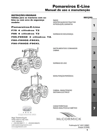 (RP56) Fruttteti E-Line - Perkins - F75 - F85 -F85GE - F80 - F80GE -F80XL - F90 - F90GE - F90XL — Português — capa