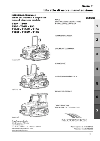 (CP02) Serie T - Perkins Tier 3 - T 80-F-M 90-F-M 100-F-M T105-F-M โ Italiano โ copertina