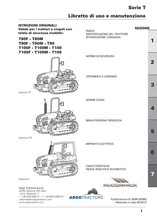 (CP03) Serie T - Perkins Tier 3 - T 80-F-M 90-F-M 100-F-M T105-F-M — Italiano — copertina
