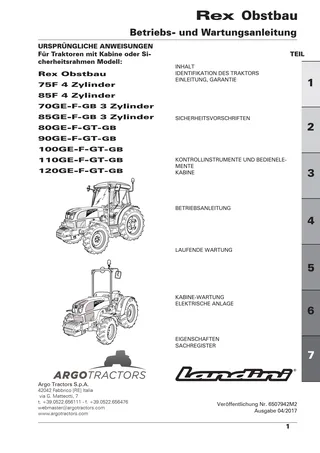 (RP55) Rex - 75-85F/70-85GE-GB-F/80-90-100-110-120GE-GB-F-GT - Perkins T3 — Deutsch — Titelseite