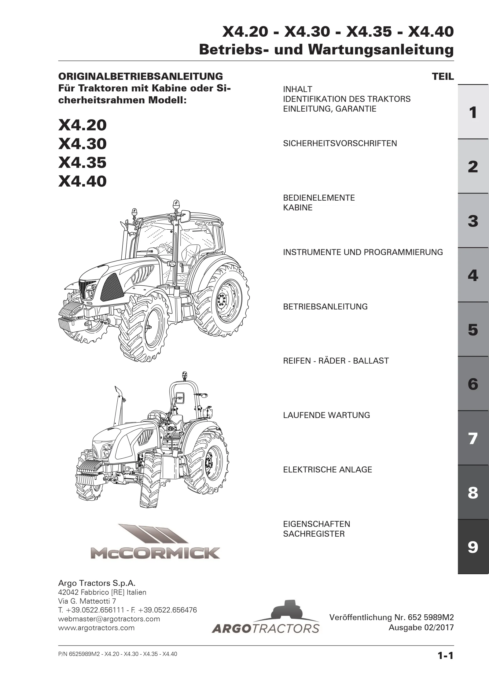 (RS53) X4 - 4.20-4.30-4.35-4.40 - Deutz 2.9 T4F + Perkins T3 — Deutsch — Titelseite