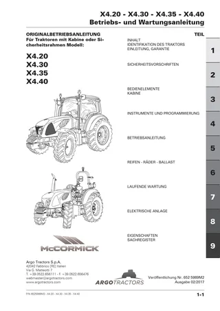 (RS53) X4 - 4.20-4.30-4.35-4.40 - Deutz 2.9 T4F + Perkins T3 — Deutsch — Titelseite