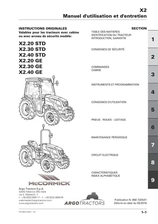 (RS13) X2 - 20-30-40 - STD/GE - Yanmar T3 — Français — couverture