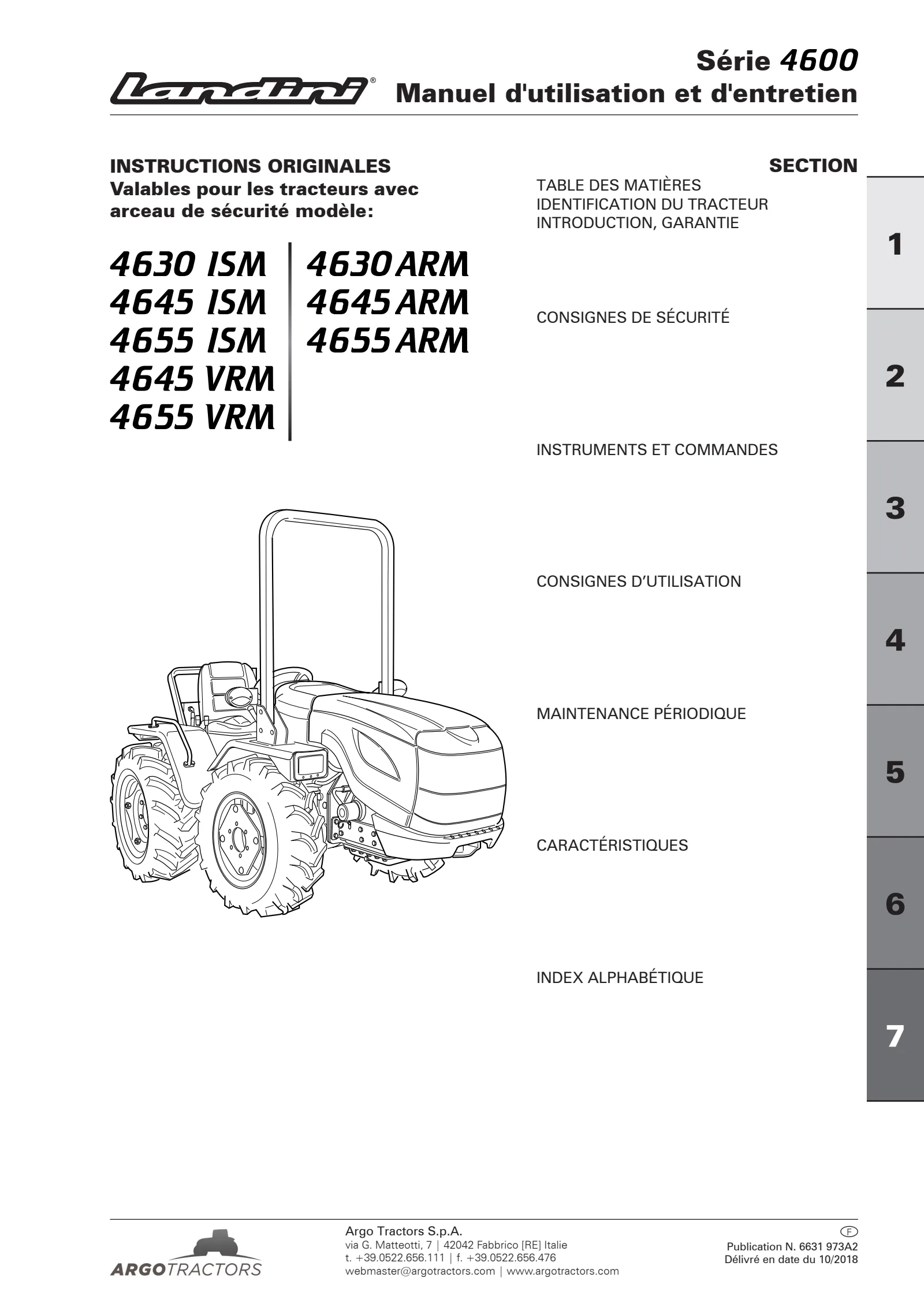 (RS02) Serie 4600 - 4630-4645-4655 ISM-ARM - 4645-4655 VRM - Yanmar - MR.167/2013 — Français — couverture