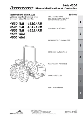 (RS02) Serie 4600 - 4630-4645-4655 ISM-ARM - 4645-4655 VRM - Yanmar - MR.167/2013 — Français — couverture