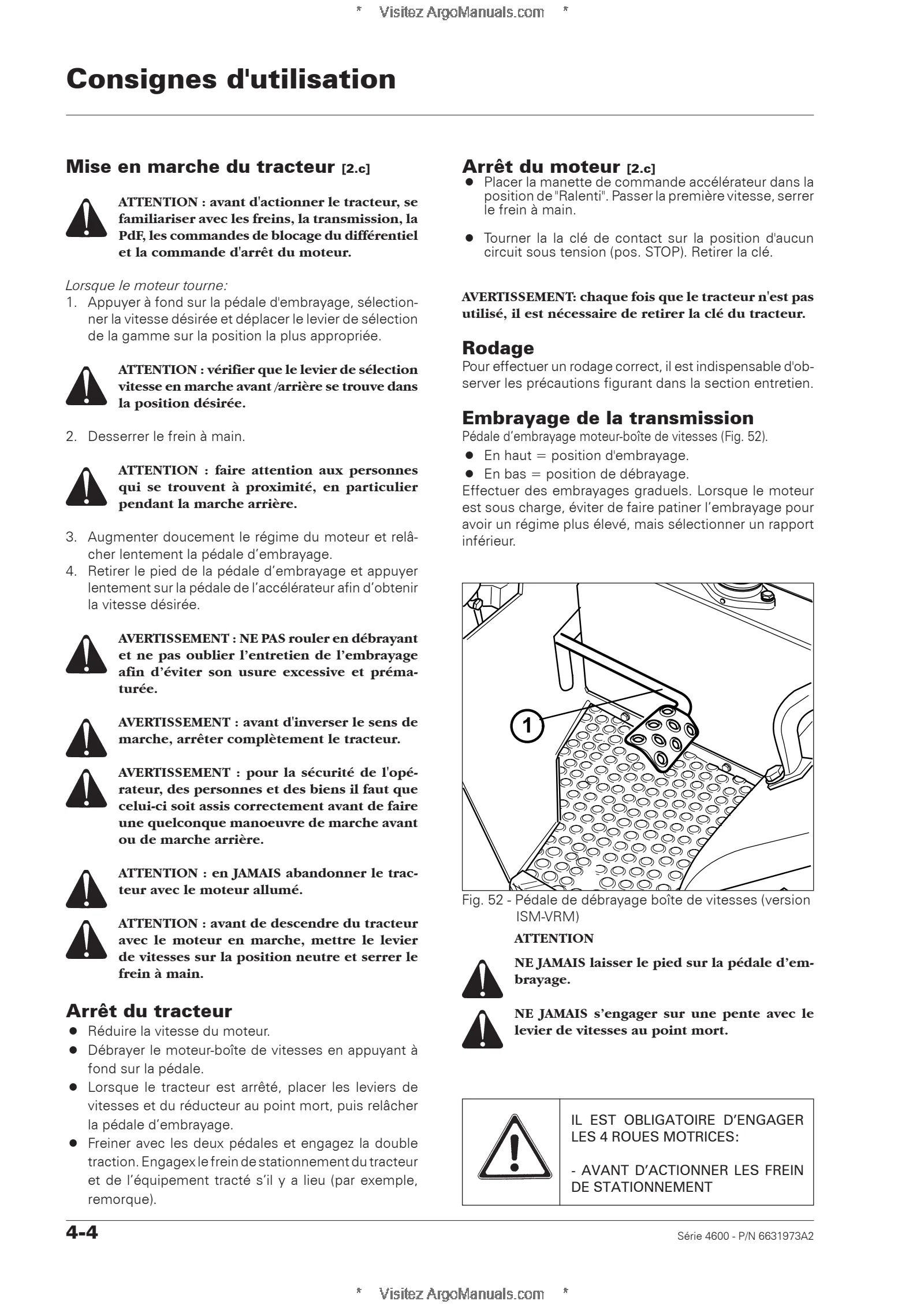 (RS02) Serie 4600 - 4630-4645-4655 ISM-ARM - 4645-4655 VRM - Yanmar - MR.167/2013 — Français — page d'exemple 1