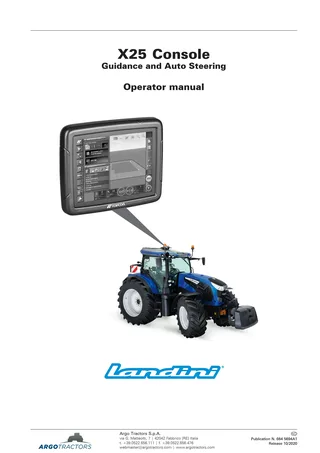 PSM - Precision Steering Management -Console X25- TOPCON (Landini) — Norsk — omslag