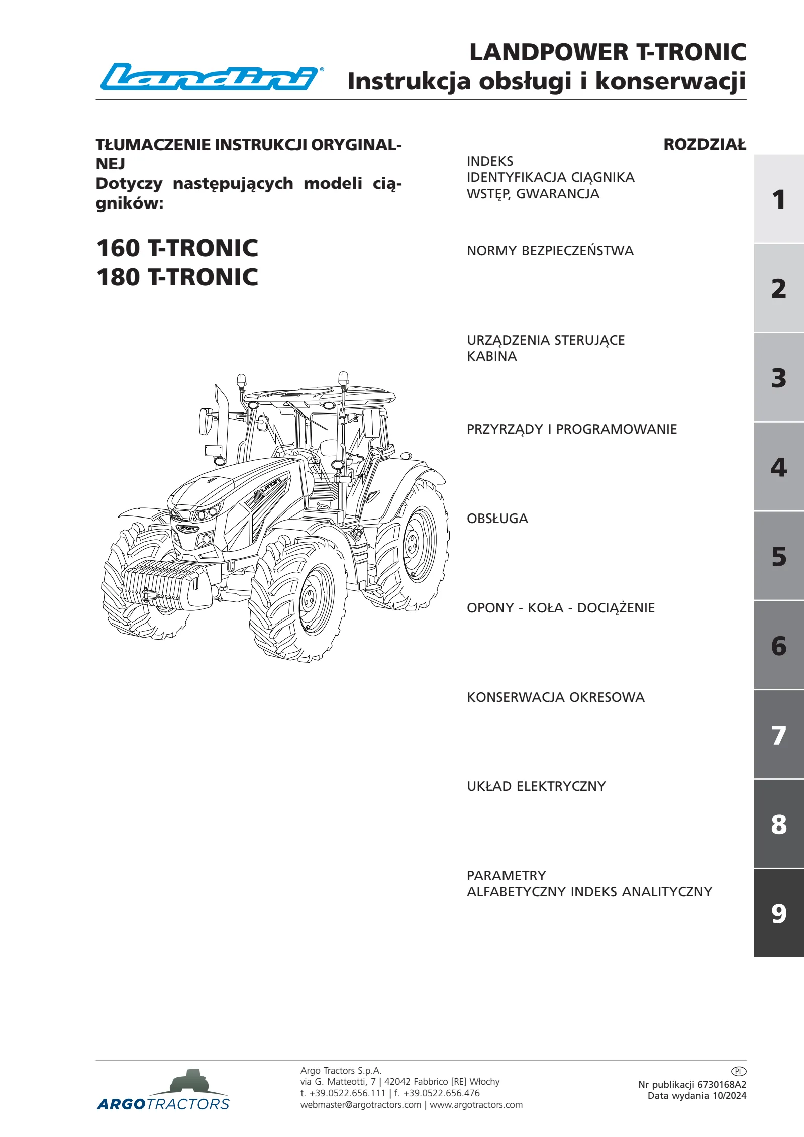 (RP78) LANDPOWER T-TRONIC 160 - 180 โ Polski โ okลadka