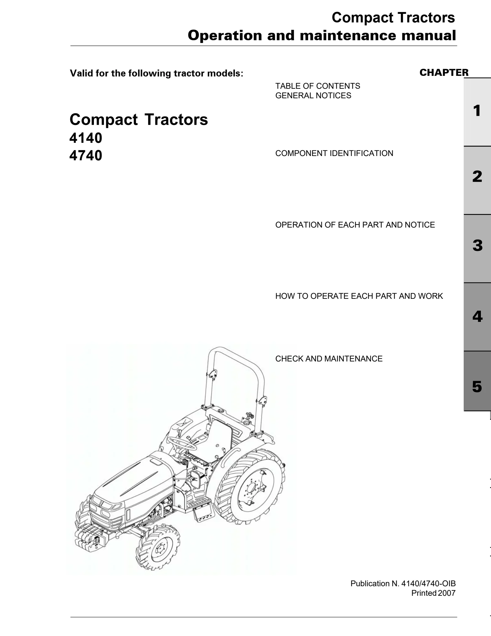 (KT01) Compact Tractors - Mitsubishi - 4140-4740 โ English โ cover